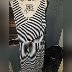 Lane Bryant Womans Striped Sleeveless Dress Size 18.